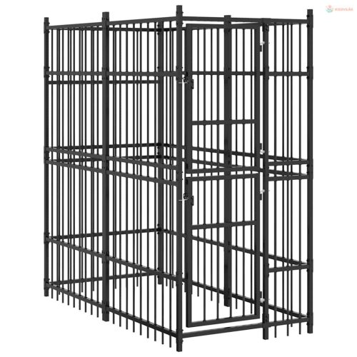 Acél kültéri kutyakennel 1,84 m²