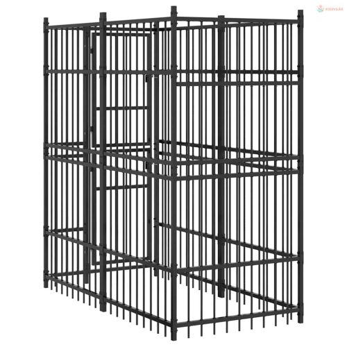 Acél kültéri kutyakennel 1,84 m²