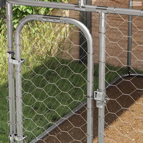 Kültéri kutyakennel tetővel 400 x 100 x 150 cm