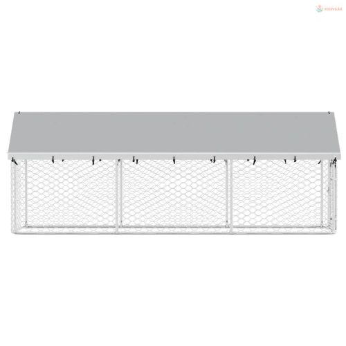 Kültéri kutyakennel tetővel 400 x 100 x 150 cm