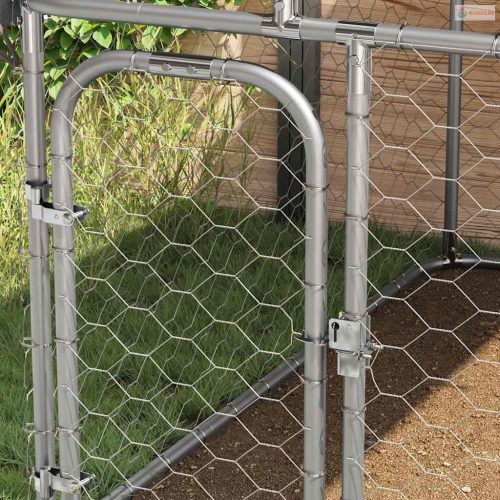 Kültéri kutyakennel tetővel 200 x 200 x 150 cm