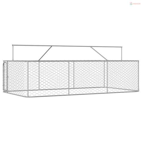 Kültéri kutyakennel tetővel 400 x 200 x 150 cm