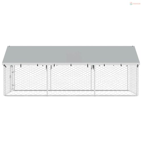 Kültéri kutyakennel tetővel 400 x 200 x 150 cm