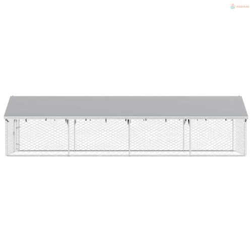 Kültéri kutyakennel tetővel 600 x 200 x 150 cm