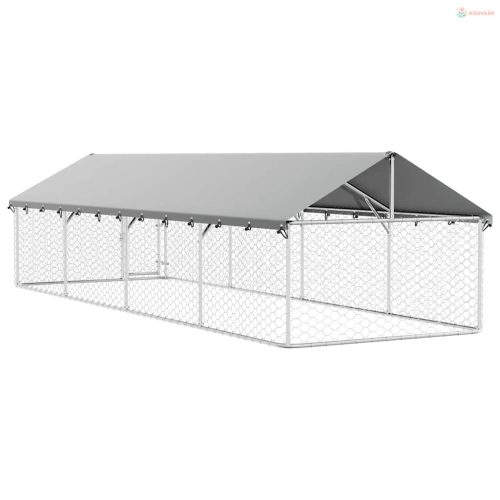 Kültéri kutyakennel tetővel 600 x 200 x 150 cm