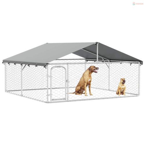 Kültéri kutyakennel tetővel 300 x 300 x 150 cm