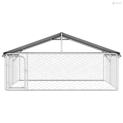 Kültéri kutyakennel tetővel 300 x 300 x 150 cm