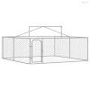 Kültéri kutyakennel tetővel 300 x 300 x 150 cm
