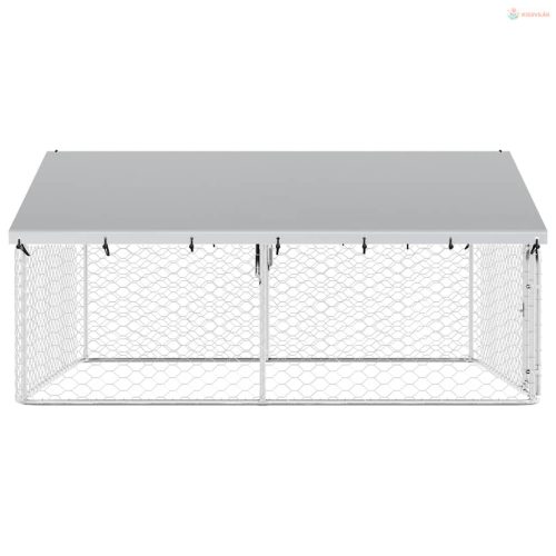 Kültéri kutyakennel tetővel 300 x 300 x 150 cm