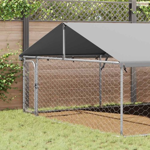 Kültéri kutyakennel tetővel 600 x 300 x 150 cm