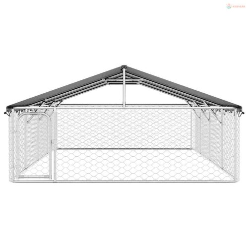 Kültéri kutyakennel tetővel 600 x 300 x 150 cm