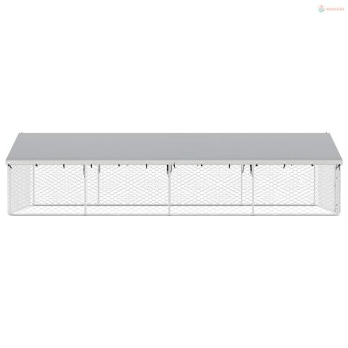 Kültéri kutyakennel tetővel 600 x 300 x 150 cm