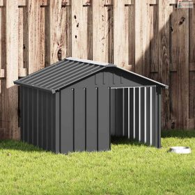 Antracit horganyzott acél kutyaház 116,5x103x81,5 cm