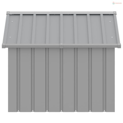 Szürke horganyzott acél kutyaház 116,5x103x81,5 cm