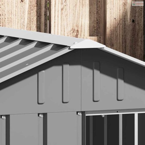 Szürke horganyzott acél kutyaház 116,5x153x81,5 cm