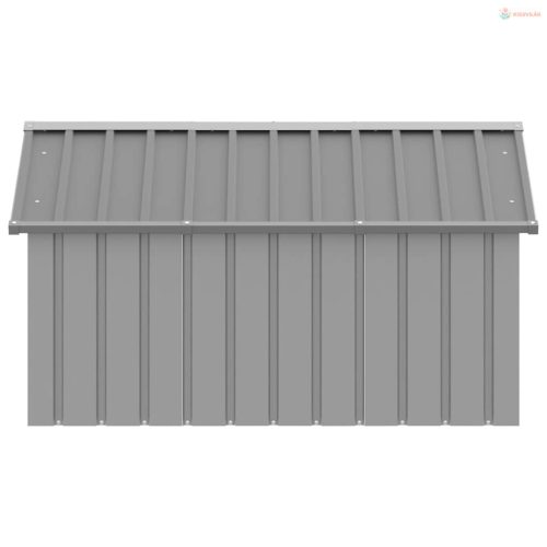 Szürke horganyzott acél kutyaház 116,5x153x81,5 cm