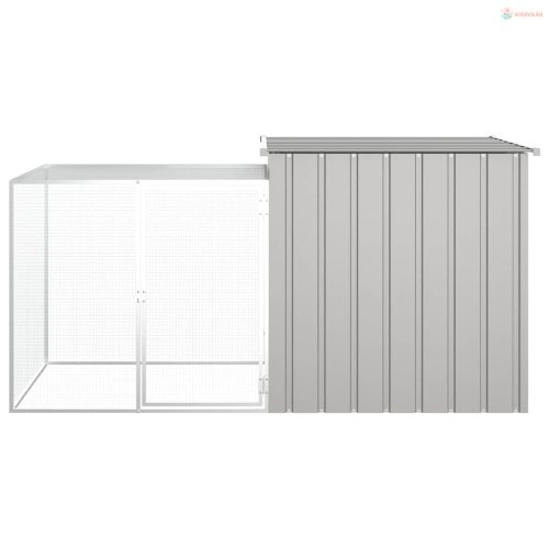 Szürke horganyzott acél csirkeketrec 200x91x100 cm