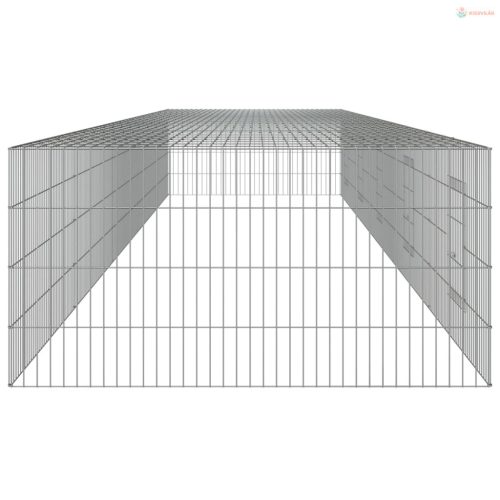 2 paneles horganyzott vas nyúlketrec 541x109x54 cm