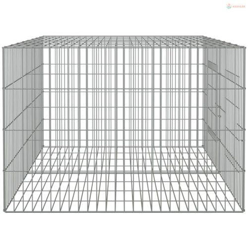 2 paneles horganyzott vas nyúlketrec 110 x 79 x 54 cm