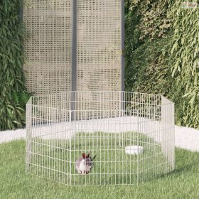   8 paneles horganyzott vas szabadon álló állatketrec 54 x 60 cm