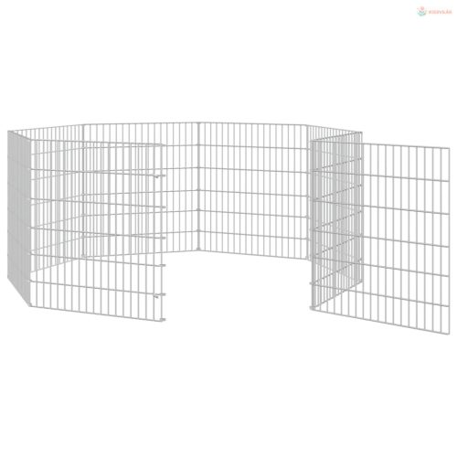 8 paneles horganyzott vas szabadon álló állatketrec 54 x 60 cm