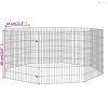 8 paneles horganyzott vas szabadon álló állatketrec 54 x 60 cm