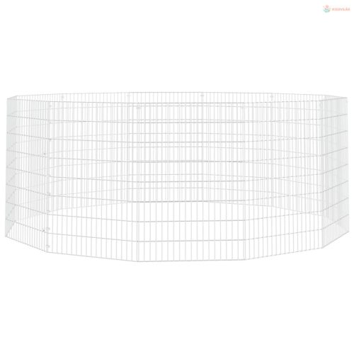 12 paneles horganyzott vas szabadon álló állatketrec 54 x 80 cm