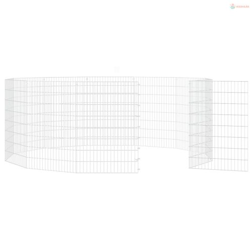 12 paneles horganyzott vas szabadon álló állatketrec 54 x 80 cm