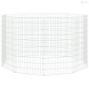 10 paneles horganyzott vas szabadon álló állatketrec 54x100 cm