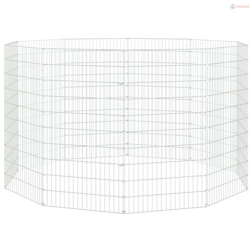 10 paneles horganyzott vas szabadon álló állatketrec 54x100 cm