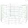 10 paneles horganyzott vas szabadon álló állatketrec 54x100 cm