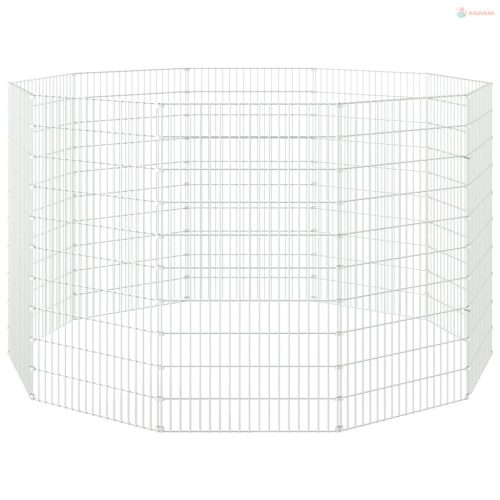 10 paneles horganyzott vas szabadon álló állatketrec 54x100 cm