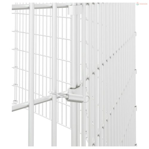 10 paneles horganyzott vas szabadon álló állatketrec 54x100 cm