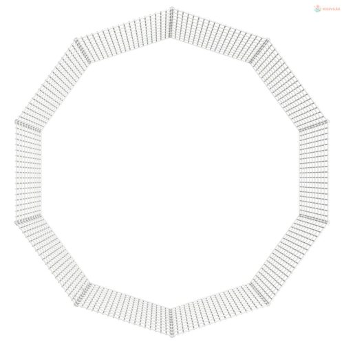 10 paneles horganyzott vas szabadon álló állatketrec 54x100 cm