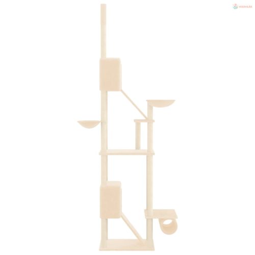 Krémszínű plafonig érő kaparófa 277-303 cm