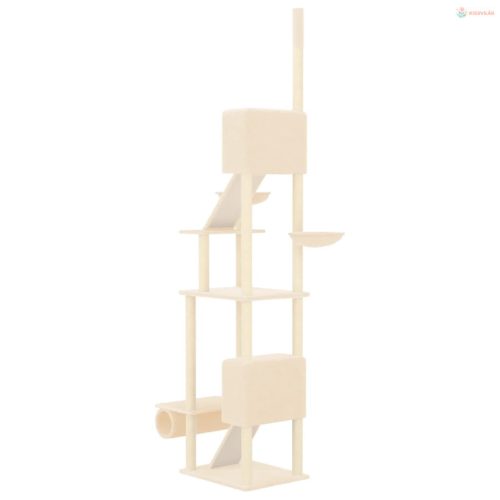 Krémszínű plafonig érő kaparófa 277-303 cm