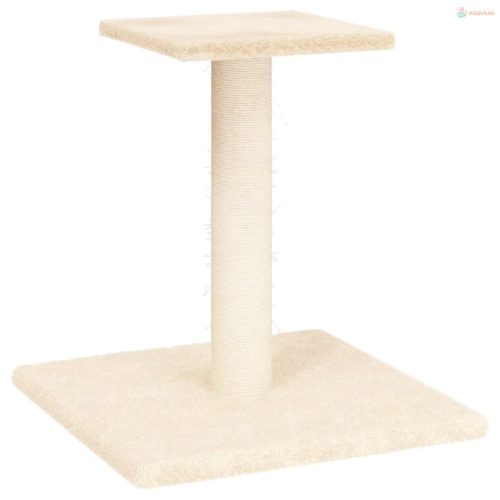 Krémszínű kaparófa emelvénnyel 38 cm