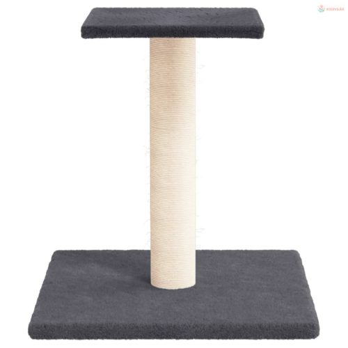 Sötétszürke macskakaparófa emelvénnyel 38 cm
