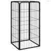 4 paneles fekete porszórt acél kutyakernel 50 x 100 cm