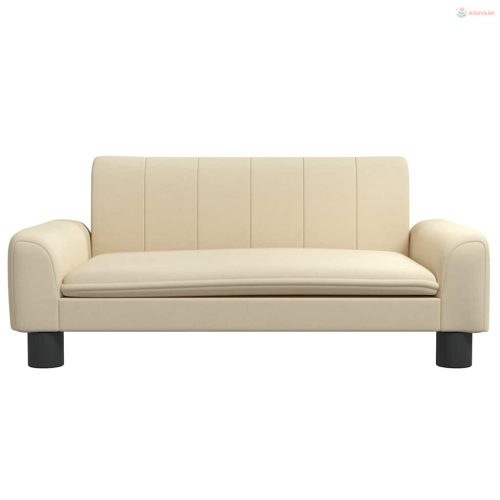 Krémszínű szövet kutyaágy 70 x 45 x 30 cm