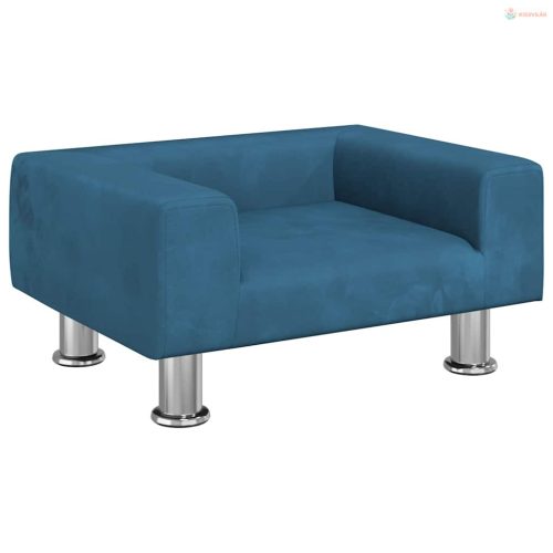 Kék bársony kutyaágy 50 x 40 x 26,5 cm