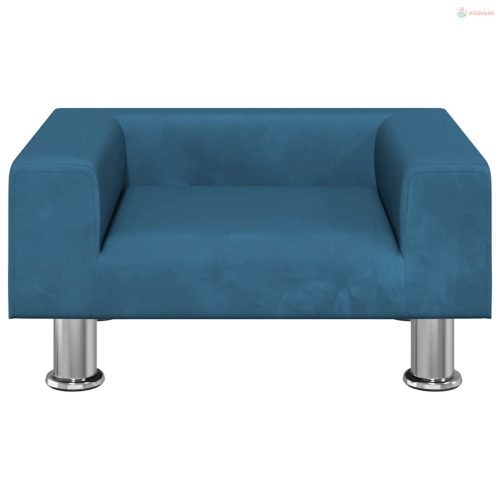 Kék bársony kutyaágy 50 x 40 x 26,5 cm