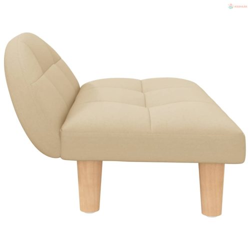 Krémszínű szövet kutyaágy 70 x 52 x 30 cm