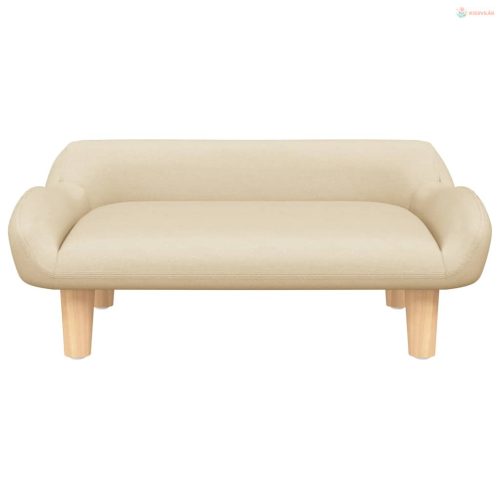 Krémszínű szövet kutyaágy 70 x 40 x 24 cm