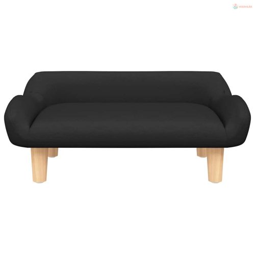 Fekete szövet kutyaágy 70 x 40 x 24 cm