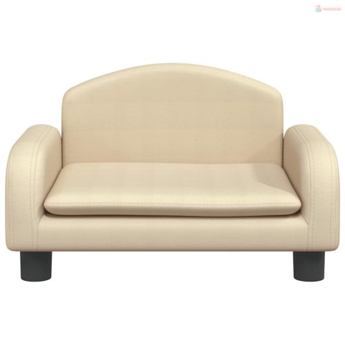 Krémszínű szövet kutyaágy 50 x 40 x 30 cm