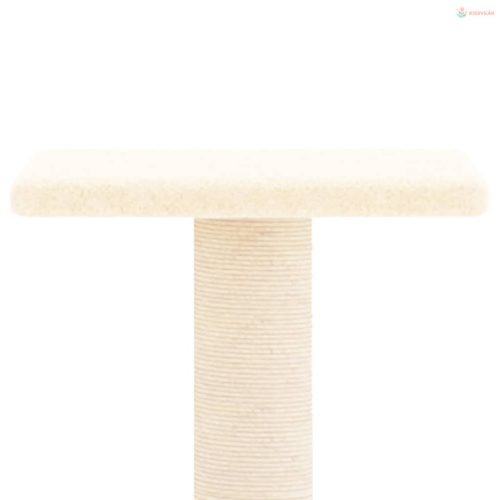Krémszínű macskabútor szizál kaparófákkal 73 cm