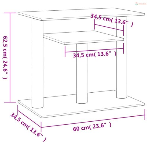 Krémszínű macskakaparófa emelvényekkel 62,5 cm