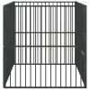 4 paneles fekete porszórt acél kutyajáróka