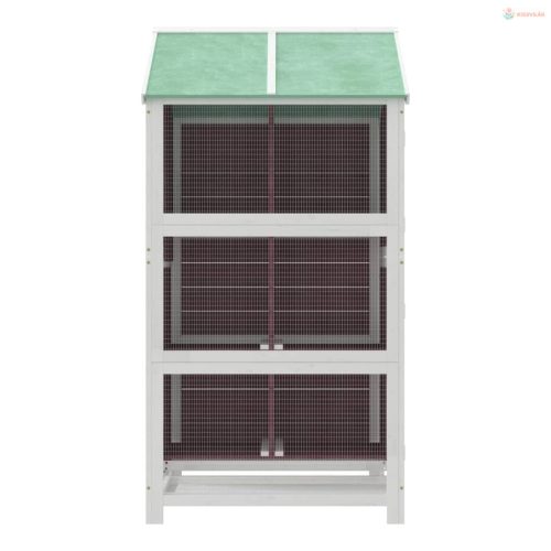 Kávészínű tömör fenyőfa madárház 97 x 81 x 152 cm